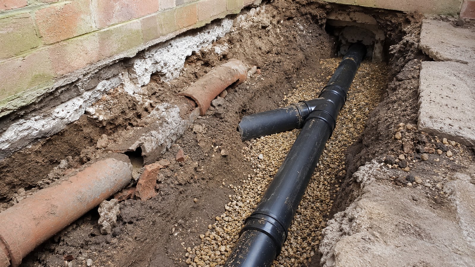 Underground Drain Repairs — UK drainage example